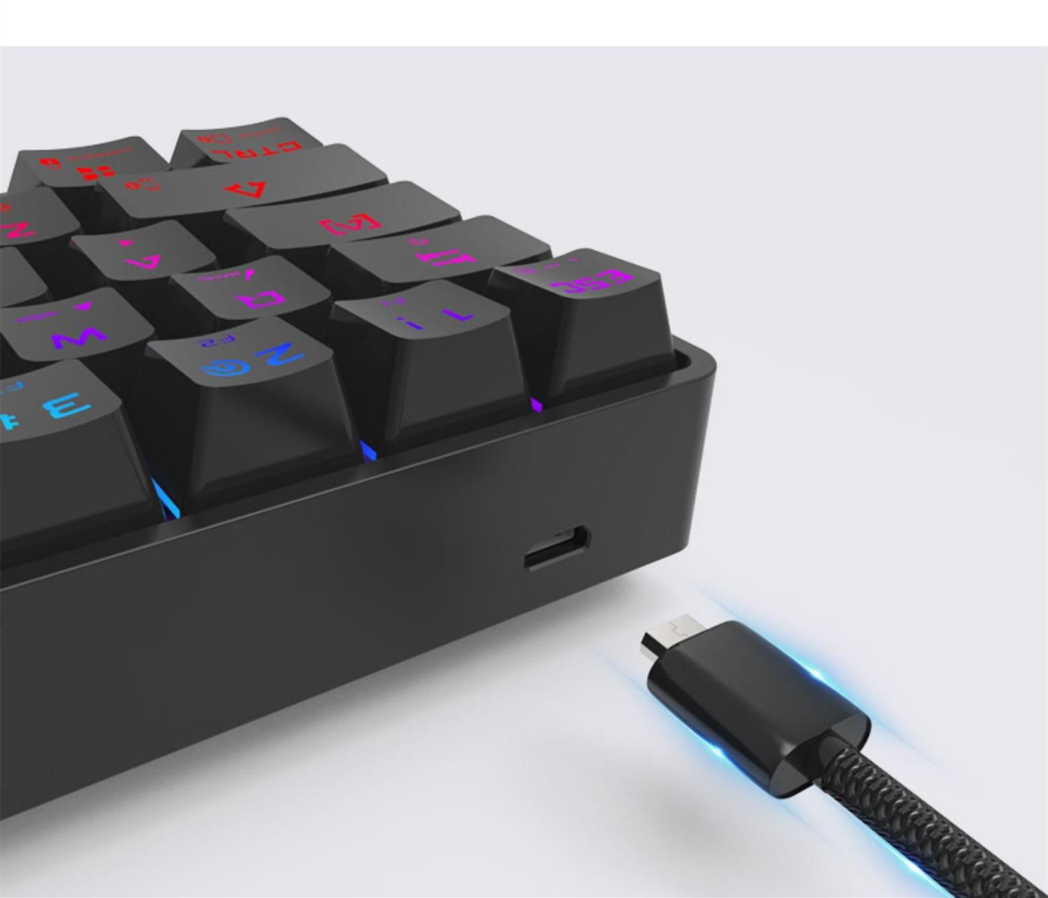 Wireless Bluetooth Mechanical Keyboard – Colorful PBT Keycaps, Compact Design, Compatible with PC, Laptop & Tablet - SUN SHINE STORE