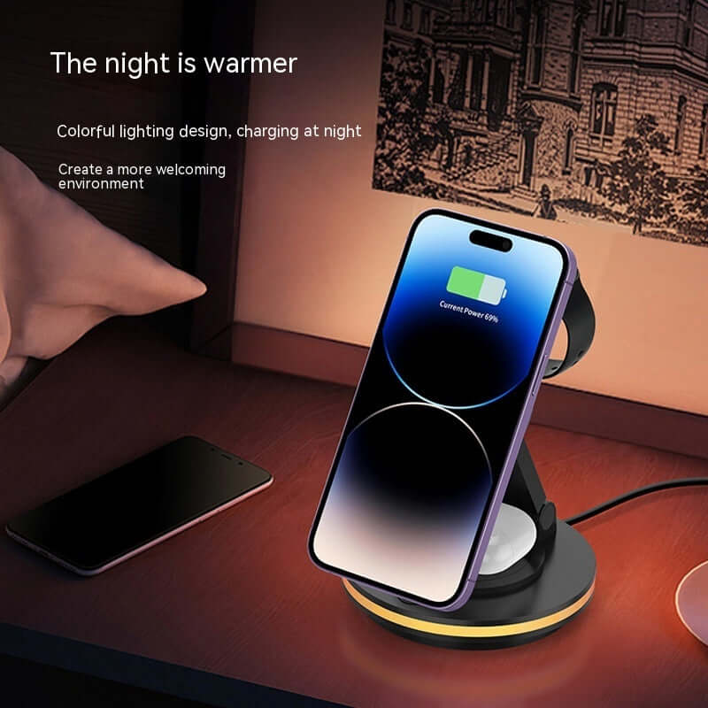 Magnetic Folding Wireless Charging Bracket – Universal Stand for Apple Devices - SUN SHINE STORE