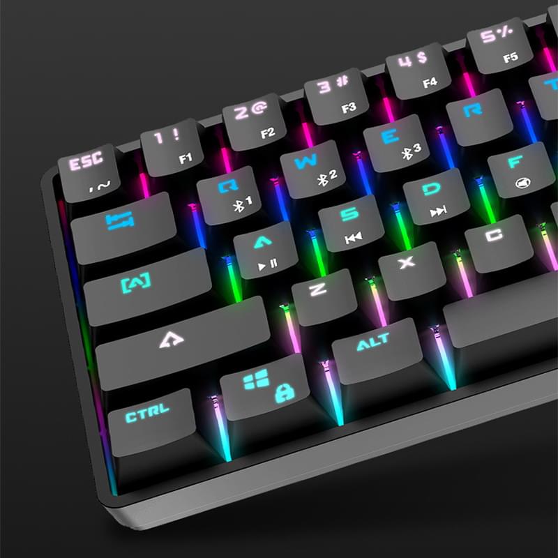 Wireless Bluetooth Mechanical Keyboard – Colorful PBT Keycaps, Compact Design, Compatible with PC, Laptop & Tablet - SUN SHINE STORE