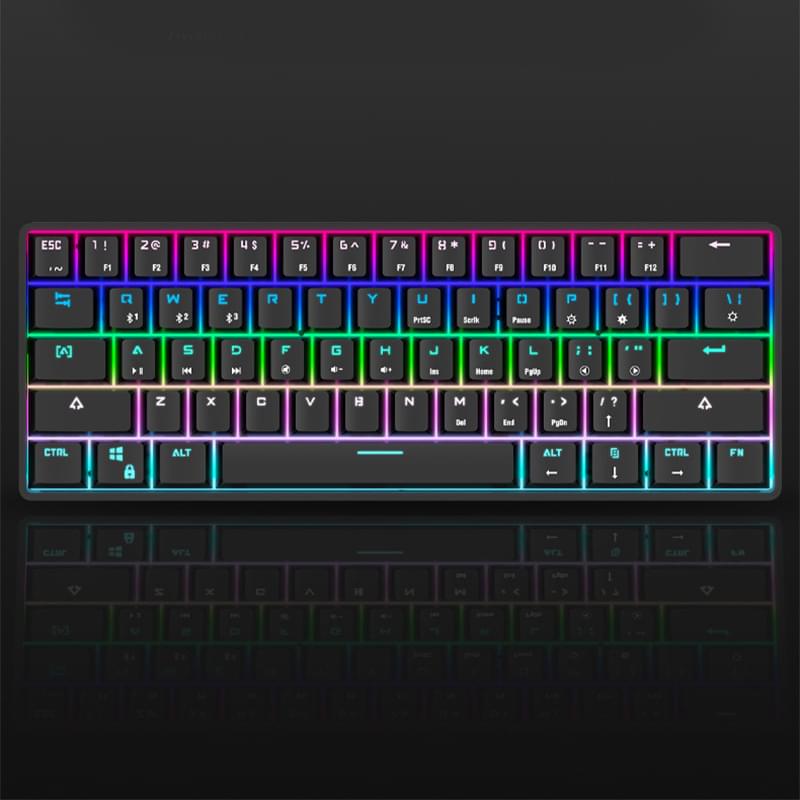 Wireless Bluetooth Mechanical Keyboard – Colorful PBT Keycaps, Compact Design, Compatible with PC, Laptop & Tablet - SUN SHINE STORE