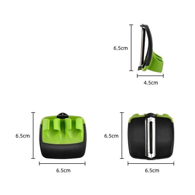 Easy and Convenient Black Green Peeler, Sharp Blade, Non Slip Grip, Suitable for Kitchen and Camping