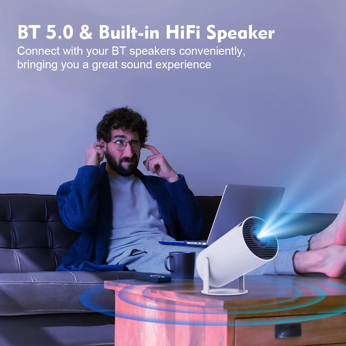 Android Projector Magcubic HY300 Ultra 4K Support WiFi 6 Bluetooth Portable Home Cinema - SUN SHINE STORE
