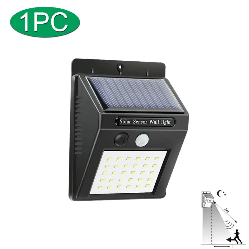 6/30 LED Solar Light PIR Motion Sensor Wall Light Outdoor Solar Lamp Waterproof Solar Powered Sunlight Street Lamp Garden Decor - SUN SHINE STORE