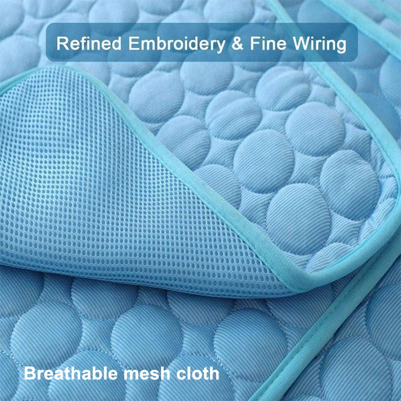 Dog Cooling Mat Summer Breathable Washable Pet Bed Pad for Small Medium Large Dogs Cats Sofa Car