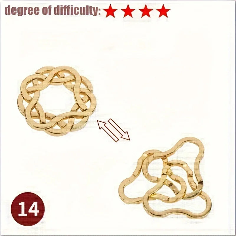 A classic intellectual metal puzzle toy, a difficult educational game toy for Christmas, Thanksgiving and birthday gifts - SUN SHINE STORE