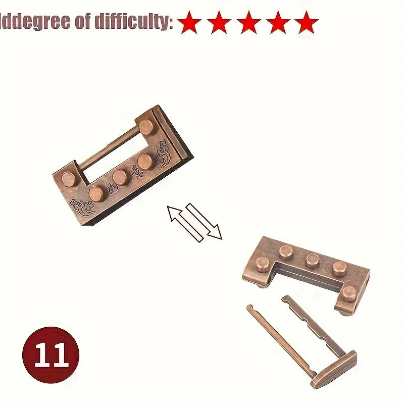 A classic intellectual metal puzzle toy, a difficult educational game toy for Christmas, Thanksgiving and birthday gifts - SUN SHINE STORE