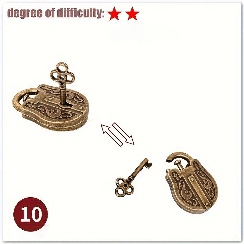 A classic intellectual metal puzzle toy, a difficult educational game toy for Christmas, Thanksgiving and birthday gifts - SUN SHINE STORE