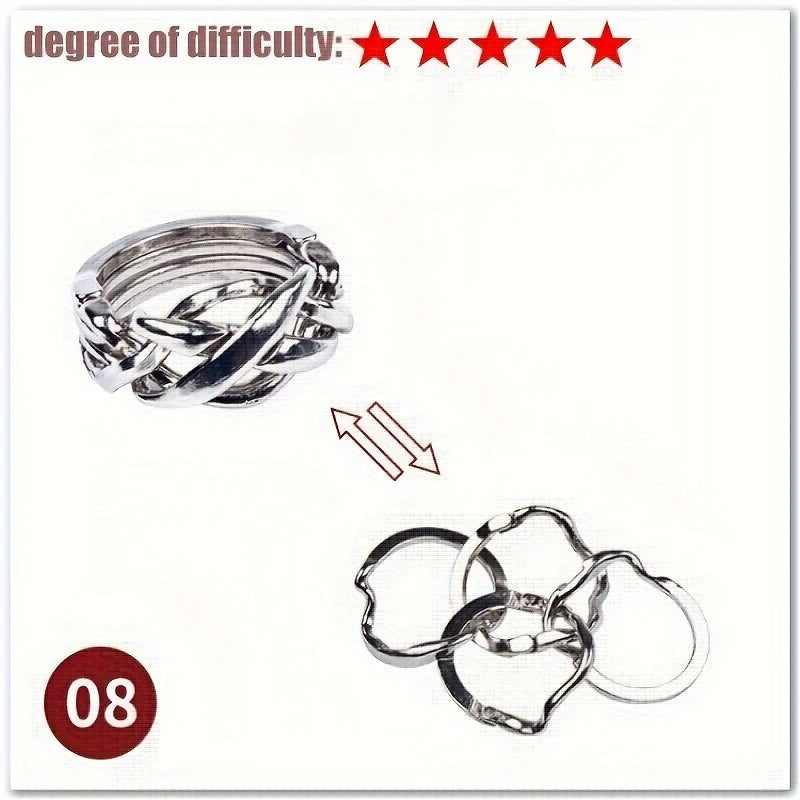 A classic intellectual metal puzzle toy, a difficult educational game toy for Christmas, Thanksgiving and birthday gifts - SUN SHINE STORE