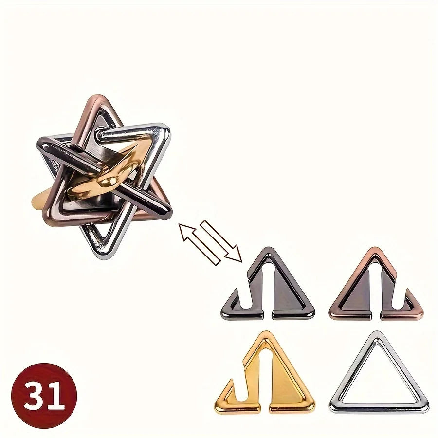 A classic intellectual metal puzzle toy, a difficult educational game toy for Christmas, Thanksgiving and birthday gifts - SUN SHINE STORE