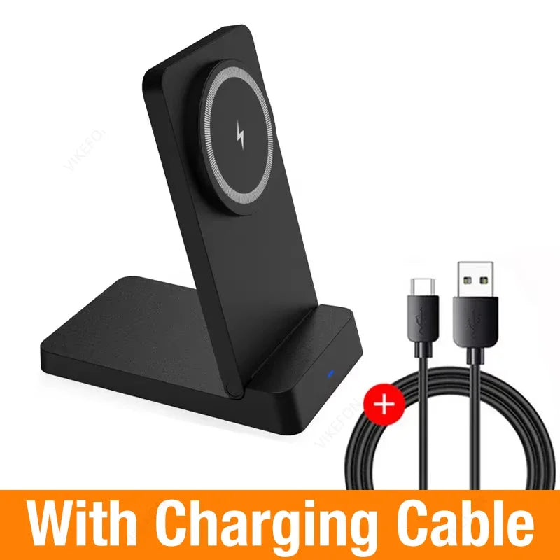 MagSafe Charger Magnetic 30W Wireless Charger – Foldable Desktop Fast Charging Station with Phone Holder for MagSafe iPhone 16 / 15 / 14 / 13 / 12 Pro