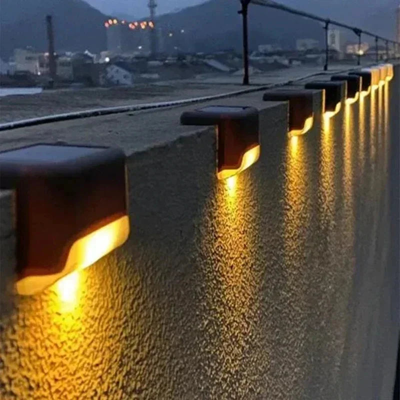 Solar Step Lights - Waterproof Outdoor LED Deck, Stair, Fence & Patio Security Warm Accent Lamps - SUN SHINE STORE