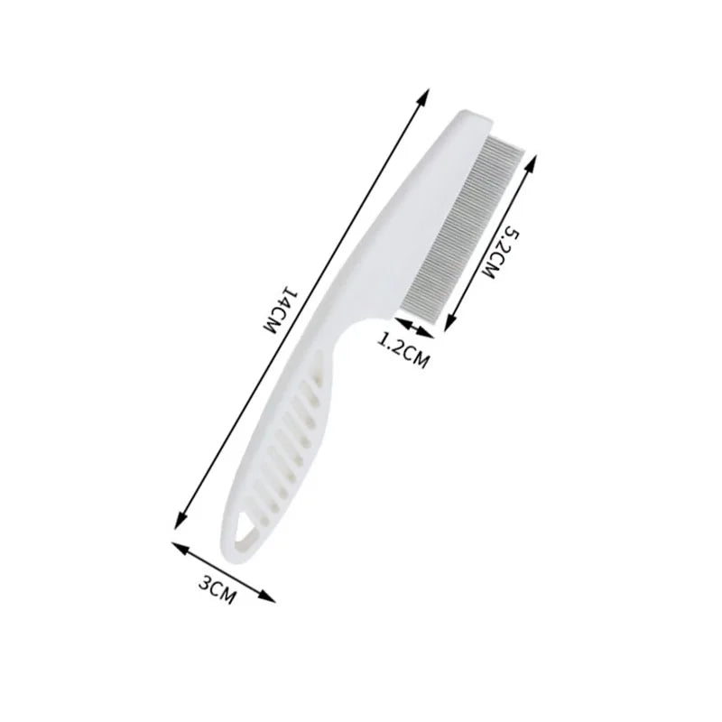 Flea Comb Dog Cat Hair Removal Brush Stainless Steel Dense Teeth Comb Pet Dematting Grooming Cleaning Supplies for Dog and Cat