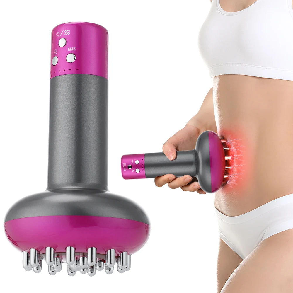 Smart Meridian Brush Abdome Massager Wireless Hot Compress Anti Cellulite Back Dredging Meridian Thermal Moxibustion Slimming