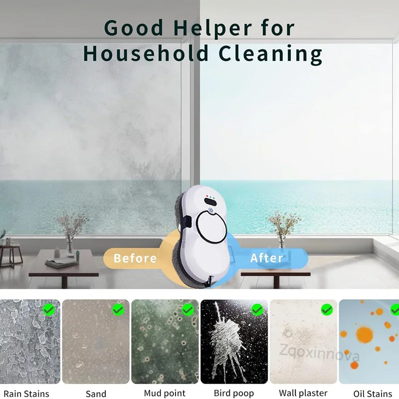 Robot Window Cleaner with UPS