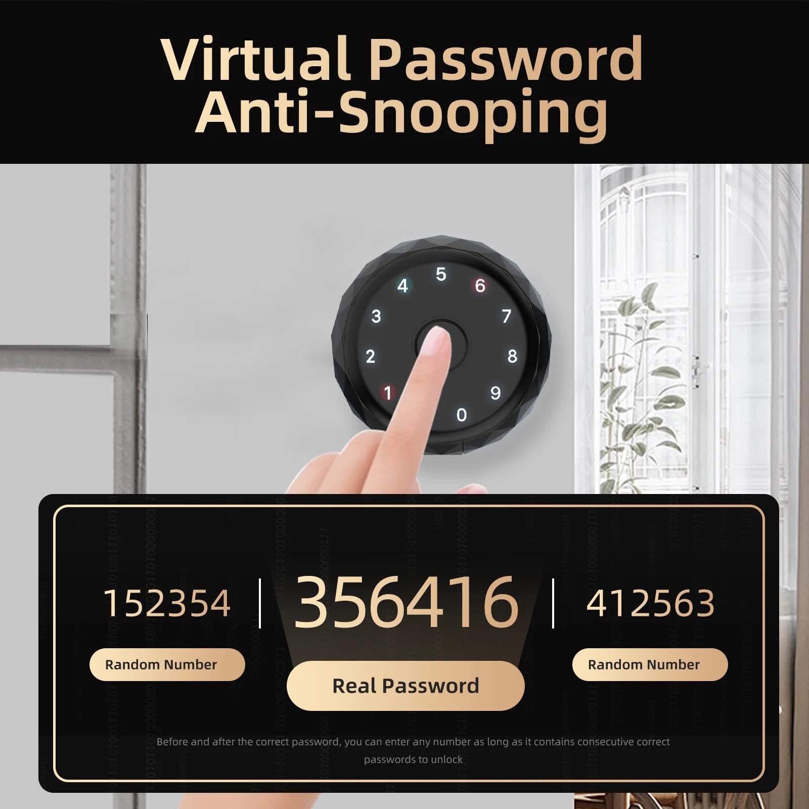 Smart Lock Fingerprint Door Lock - Viladepot 5-in-1 Keyless Entry Handle with Tuya App & Touchscreen Keypad