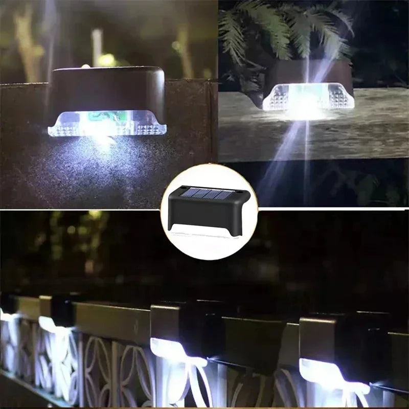 Solar Step Lights - Waterproof Outdoor LED Deck, Stair, Fence & Patio Security Warm Accent Lamps - SUN SHINE STORE