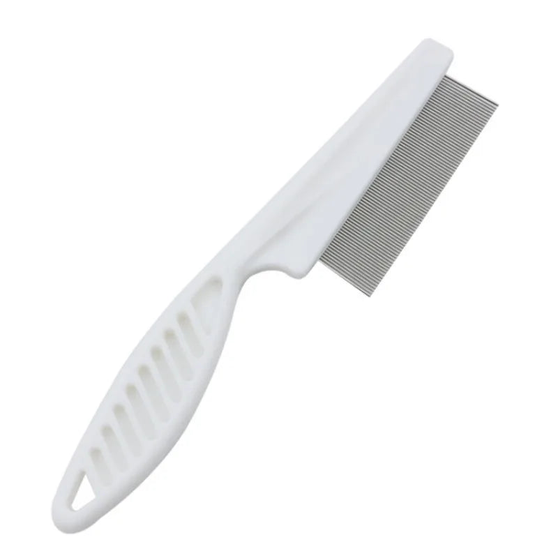 Flea Comb Dog Cat Hair Removal Brush Stainless Steel Dense Teeth Comb Pet Dematting Grooming Cleaning Supplies for Dog and Cat