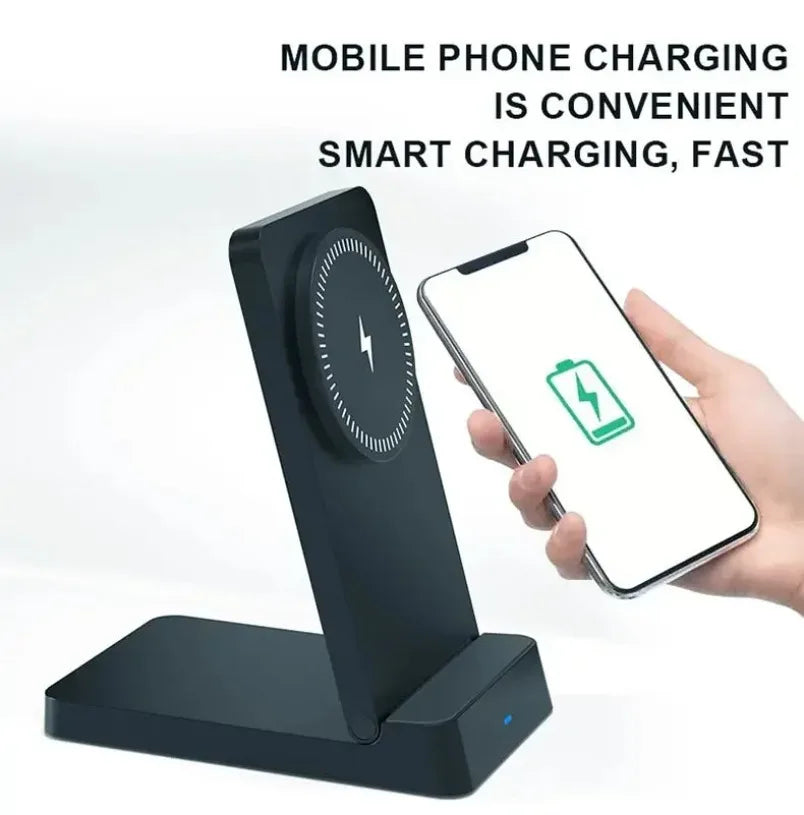 MagSafe Charger Magnetic 30W Wireless Charger – Foldable Desktop Fast Charging Station with Phone Holder for MagSafe iPhone 16 / 15 / 14 / 13 / 12 Pro