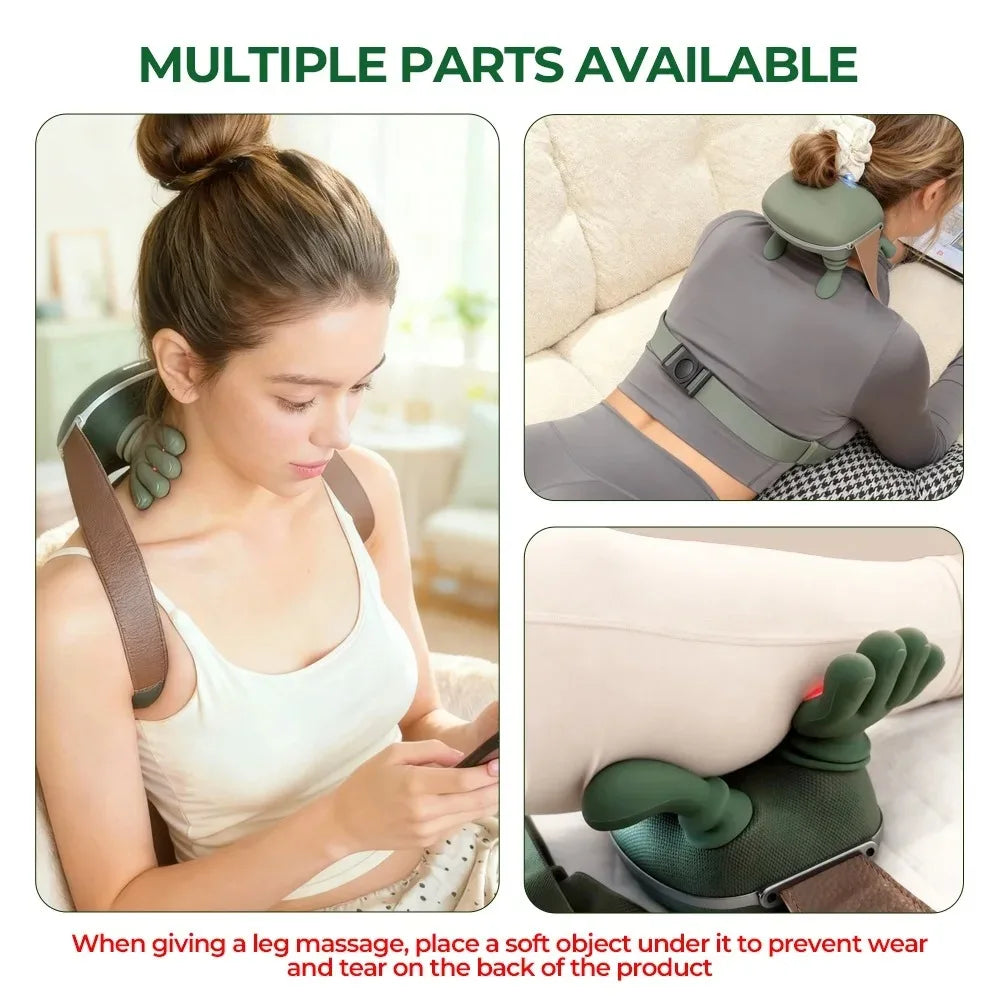 Electric Shiatsu Neck Shoulder Massager with Deep Kneading Finger Pressure for Muscle Relaxation And Back/Shoulder Pain Relief