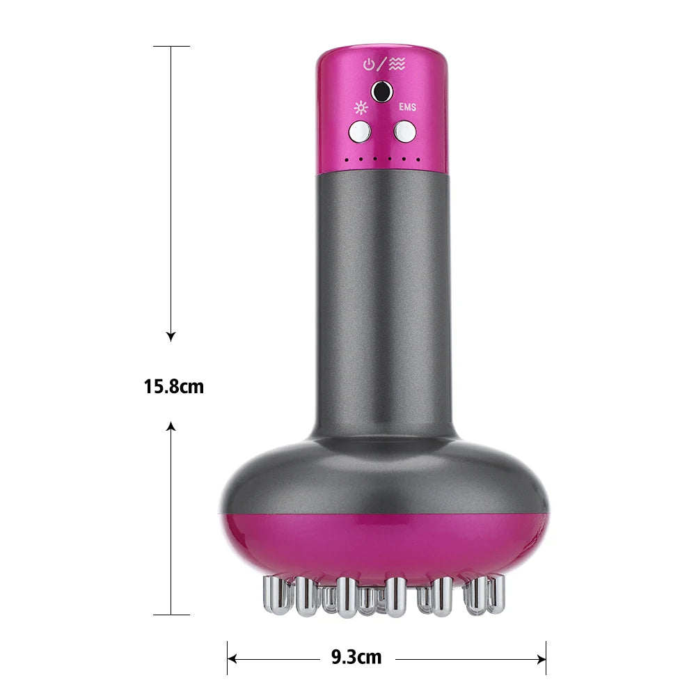 Smart Meridian Brush Abdome Massager Wireless Hot Compress Anti Cellulite Back Dredging Meridian Thermal Moxibustion Slimming