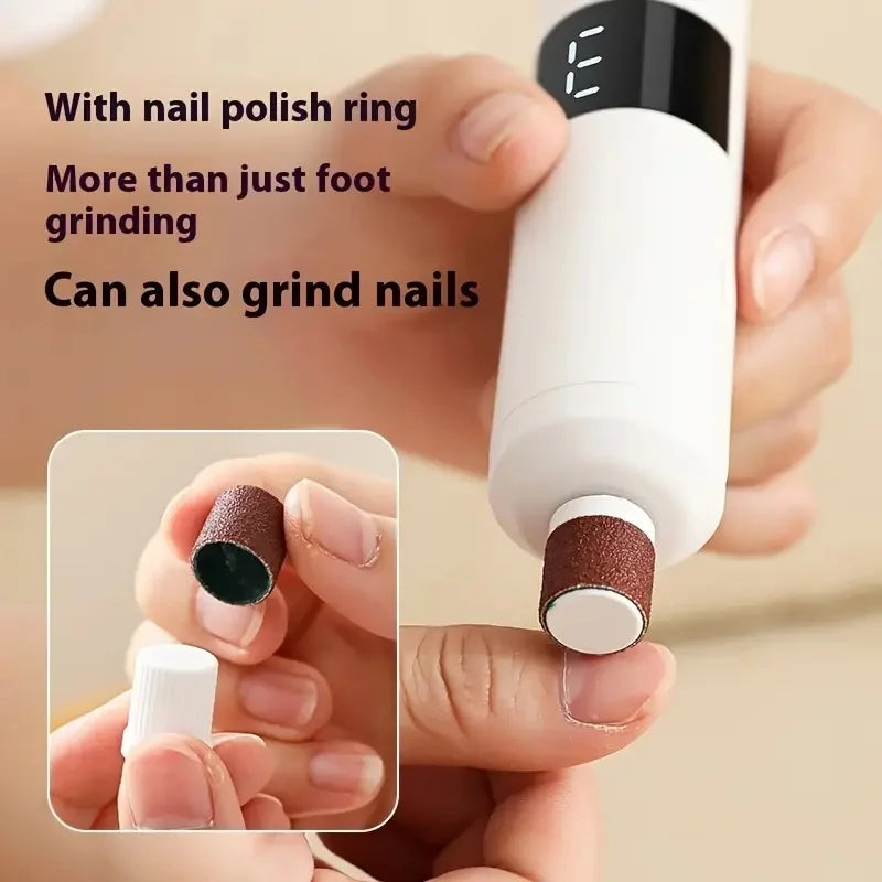 3-Speed Speed Adjustment, LCD Display Screen, 16 Interchangeable Heads for Home/Foot and Hand Care, Fast Charging - SUN SHINE STORE