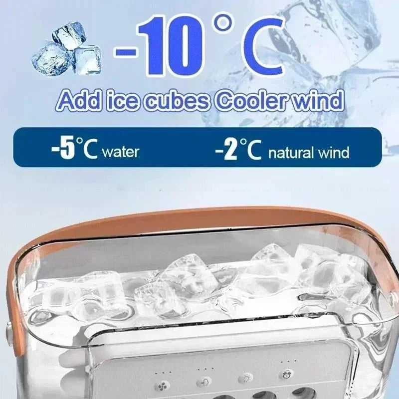 3 In 1 New Fan AIr Conditioner Household Small Air Cooler LED Night Light Portable Humidifier Air Adjustment Fan Office Home Fan - SUN SHINE STORE