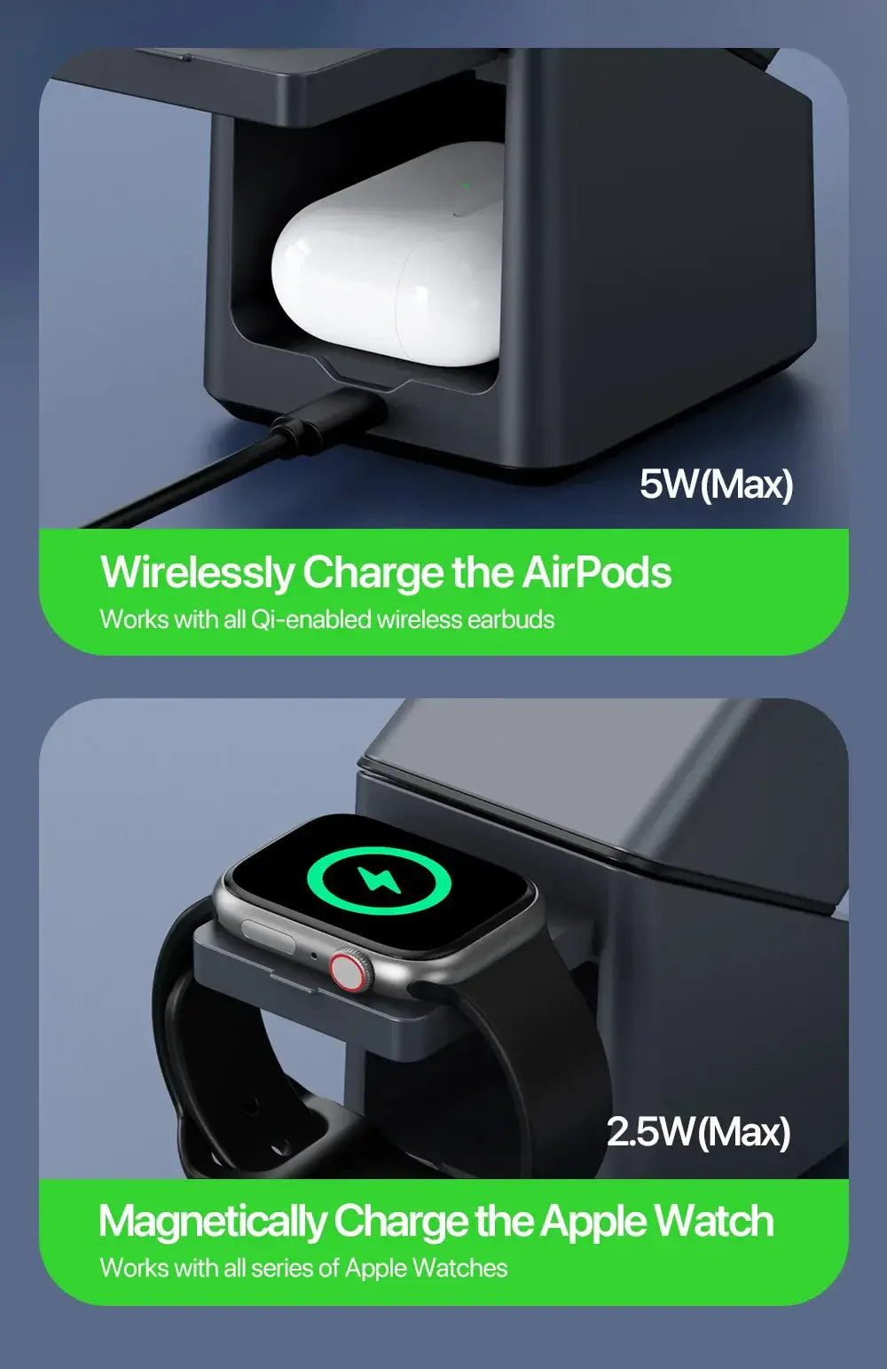 MagSafe Charger Magnetic Wireless Charger Auto Rotation 4 in 1 Fast Charging Up To 15W for Iphone 16 15 14 13 Pro Max, Iwatch, Airpods Pro