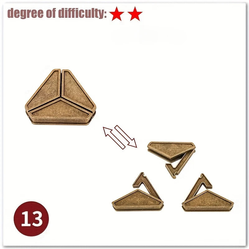 A classic intellectual metal puzzle toy, a difficult educational game toy for Christmas, Thanksgiving and birthday gifts - SUN SHINE STORE