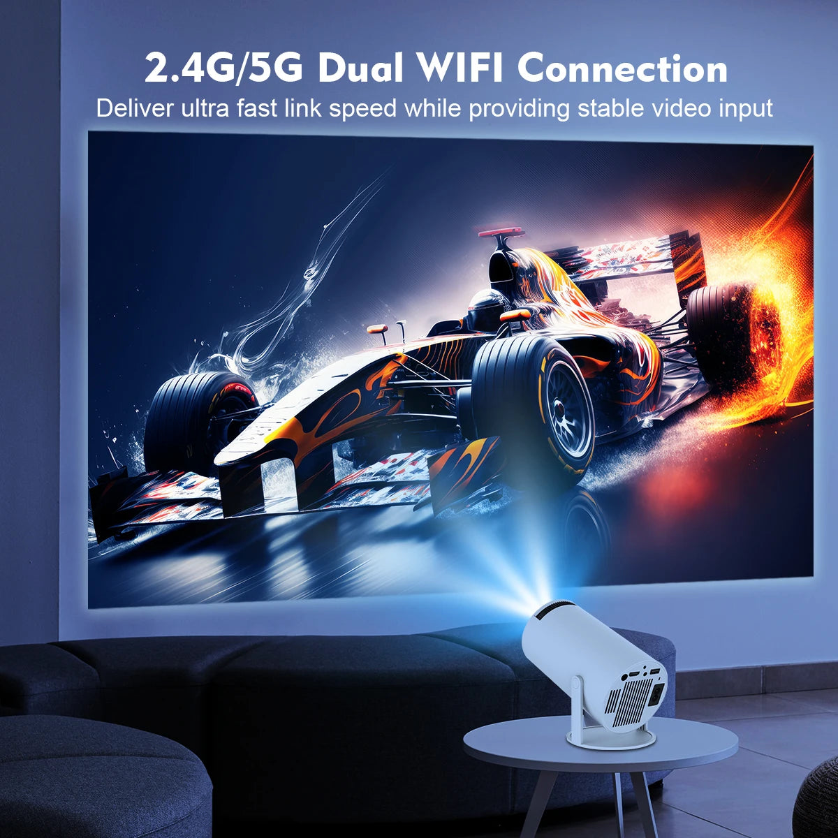 Android Projector Magcubic HY300 Ultra 4K Support WiFi 6 Bluetooth Portable Home Cinema - SUN SHINE STORE