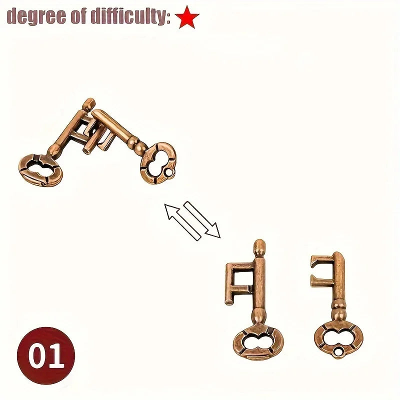 A classic intellectual metal puzzle toy, a difficult educational game toy for Christmas, Thanksgiving and birthday gifts - SUN SHINE STORE