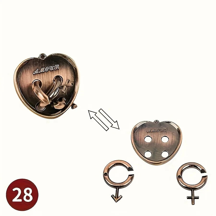 A classic intellectual metal puzzle toy, a difficult educational game toy for Christmas, Thanksgiving and birthday gifts - SUN SHINE STORE