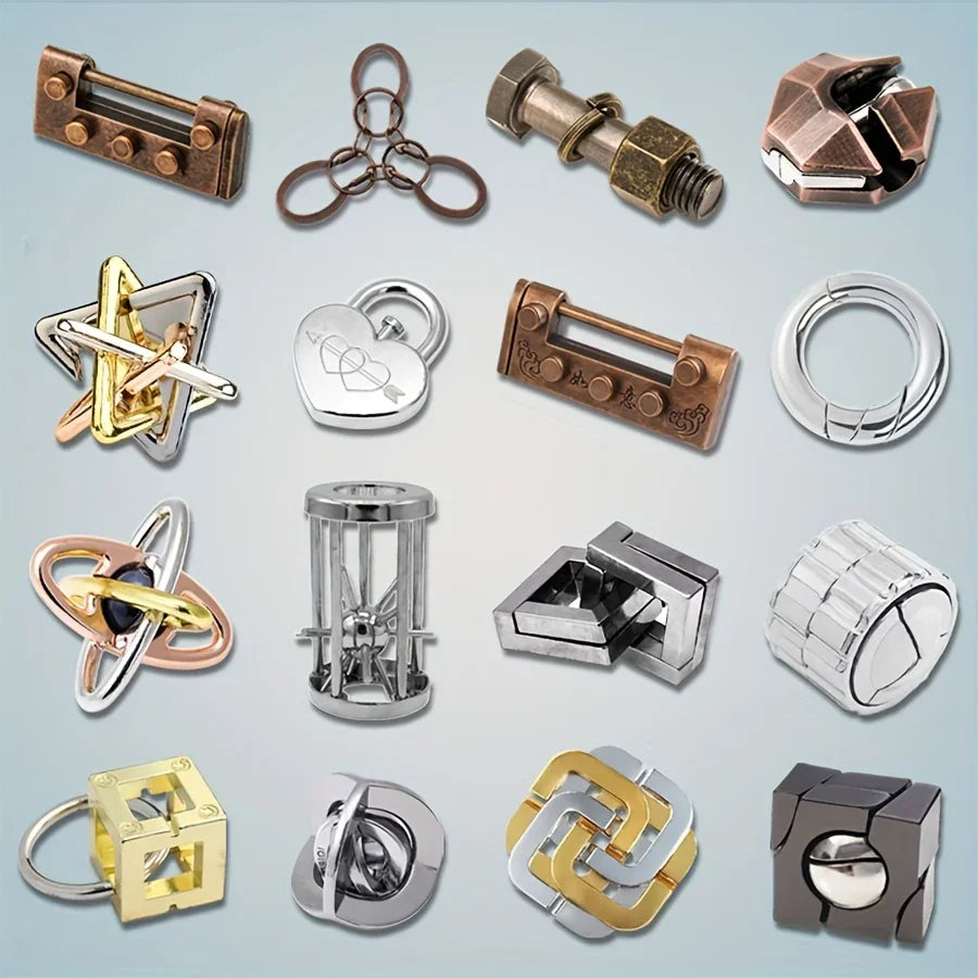 A classic intellectual metal puzzle toy, a difficult educational game toy for Christmas, Thanksgiving and birthday gifts - SUN SHINE STORE
