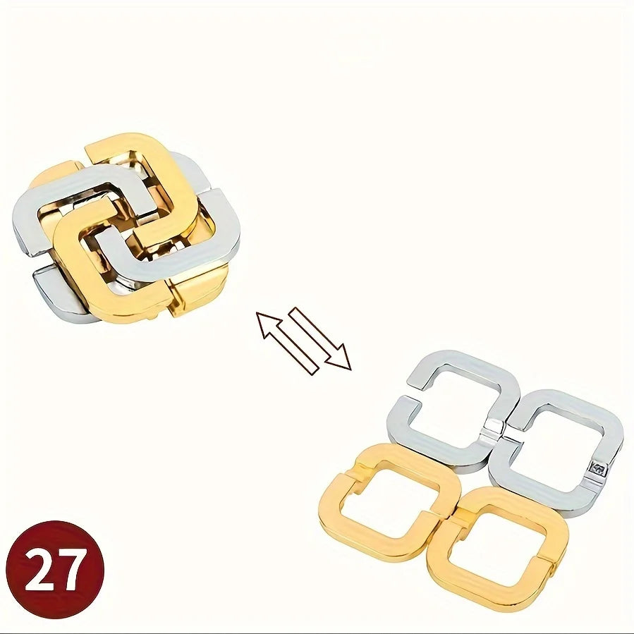 A classic intellectual metal puzzle toy, a difficult educational game toy for Christmas, Thanksgiving and birthday gifts - SUN SHINE STORE