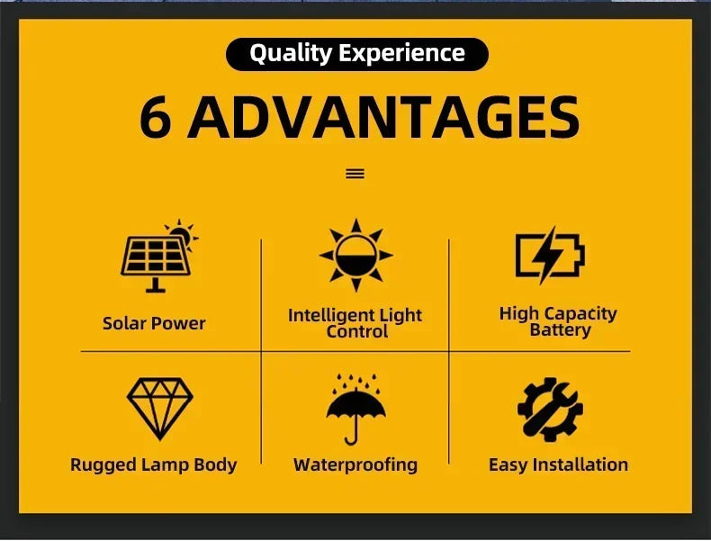 6/30 LED Solar Light PIR Motion Sensor Wall Light Outdoor Solar Lamp Waterproof Solar Powered Sunlight Street Lamp Garden Decor - SUN SHINE STORE