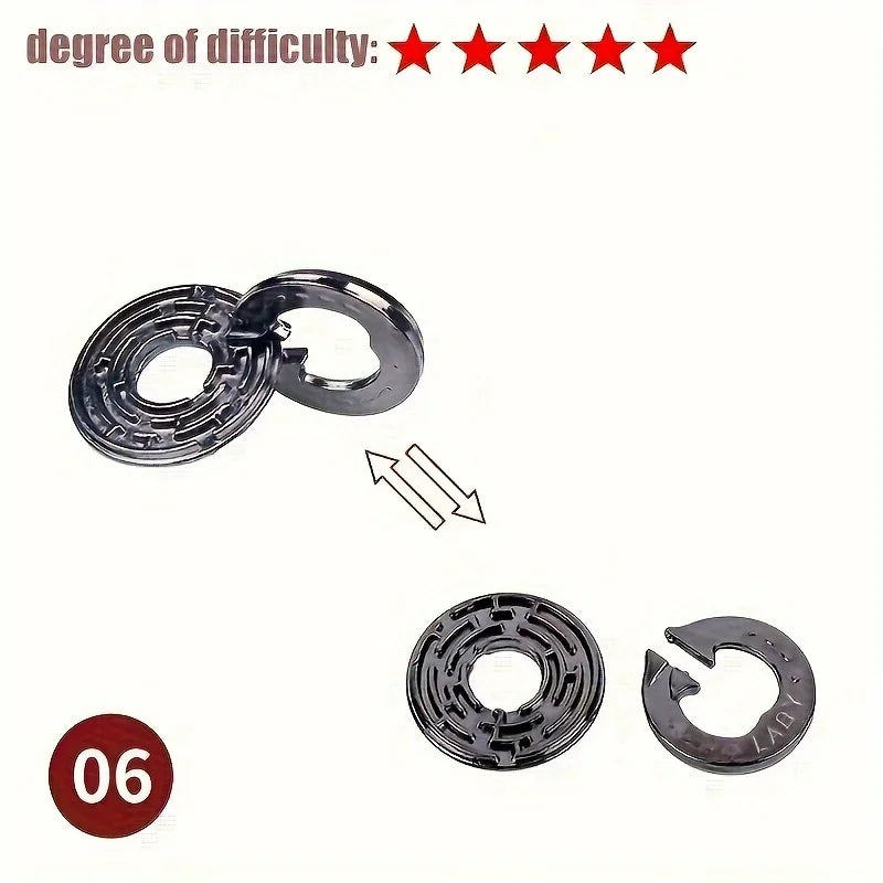 A classic intellectual metal puzzle toy, a difficult educational game toy for Christmas, Thanksgiving and birthday gifts - SUN SHINE STORE