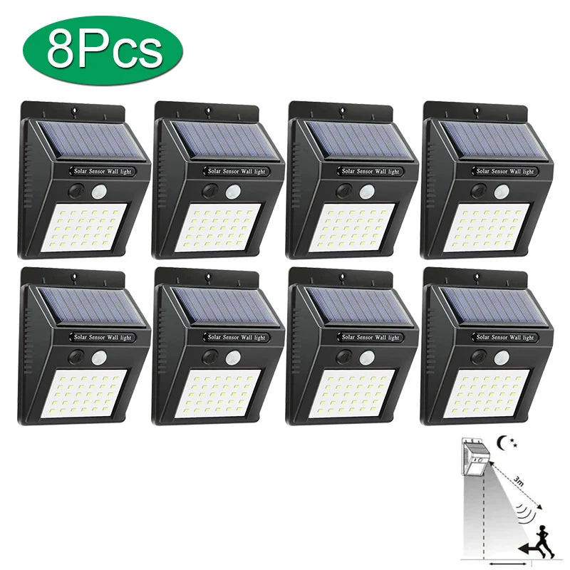 6/30 LED Solar Light PIR Motion Sensor Wall Light Outdoor Solar Lamp Waterproof Solar Powered Sunlight Street Lamp Garden Decor - SUN SHINE STORE