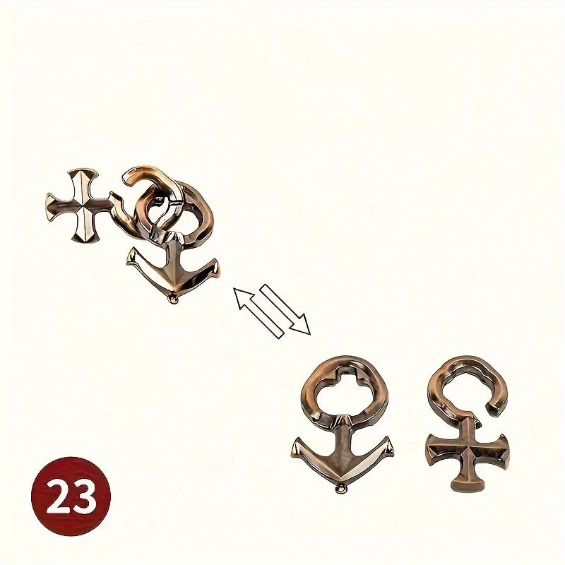 A classic intellectual metal puzzle toy, a difficult educational game toy for Christmas, Thanksgiving and birthday gifts - SUN SHINE STORE
