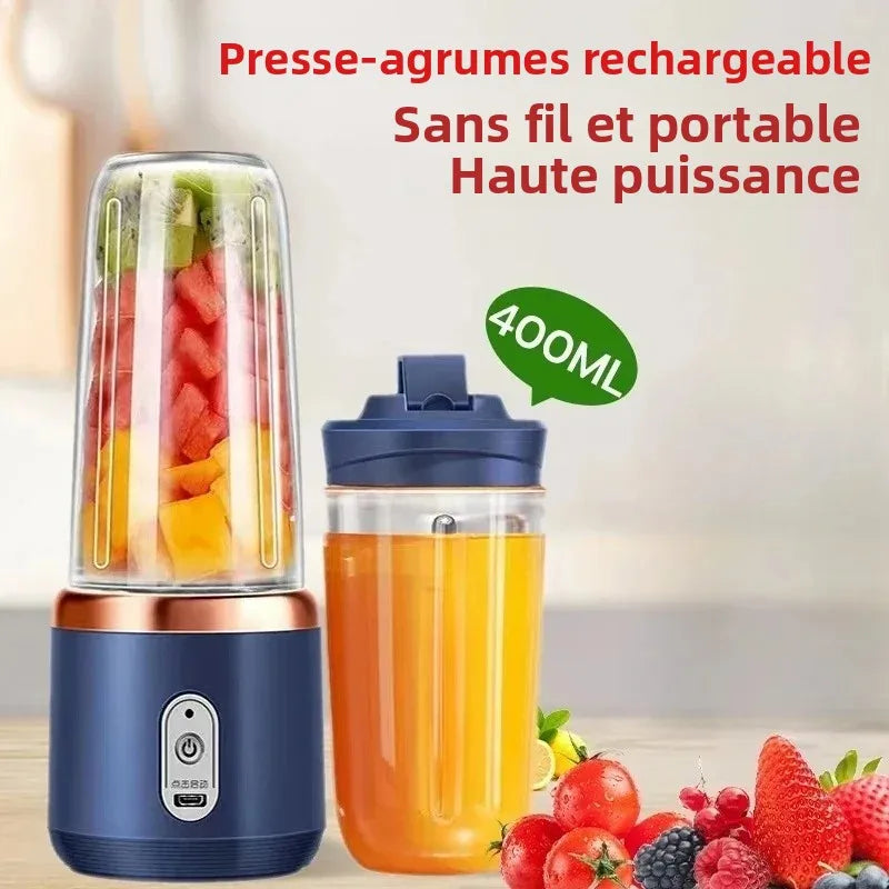 6 Color 400ml Portable USB Blender Electric Travel Juicer Cup For Smoothie Milkshake Kitchen Mini Mixer Tool - SUN SHINE STORE