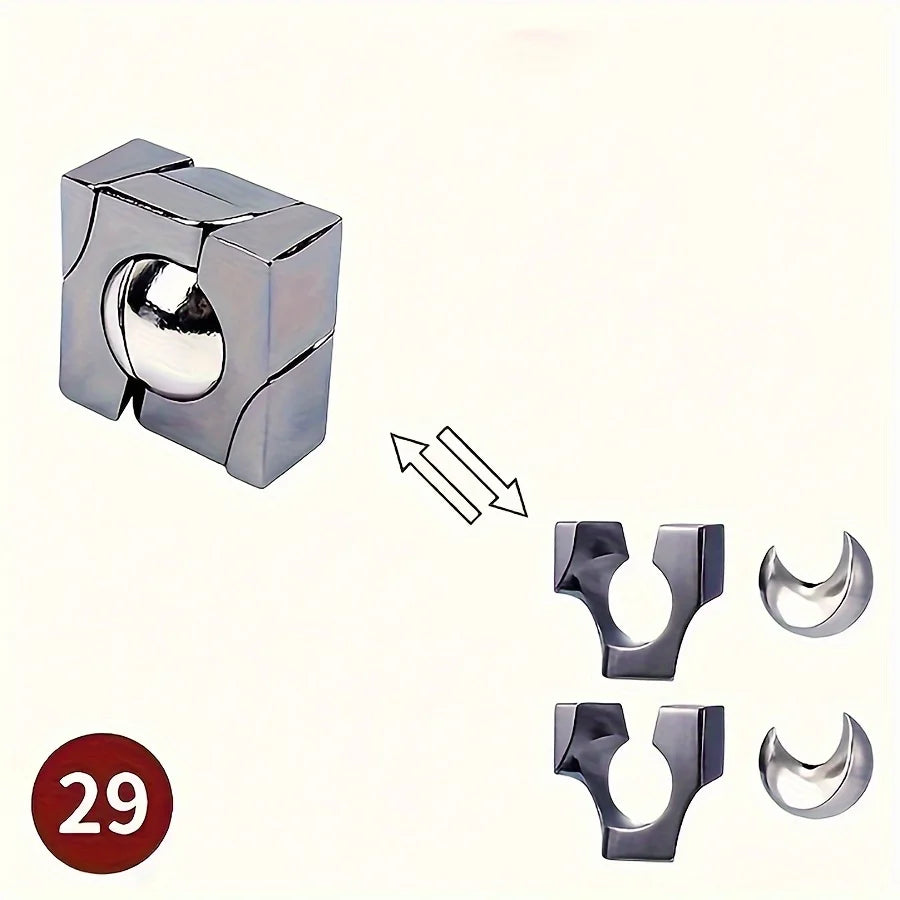 A classic intellectual metal puzzle toy, a difficult educational game toy for Christmas, Thanksgiving and birthday gifts - SUN SHINE STORE