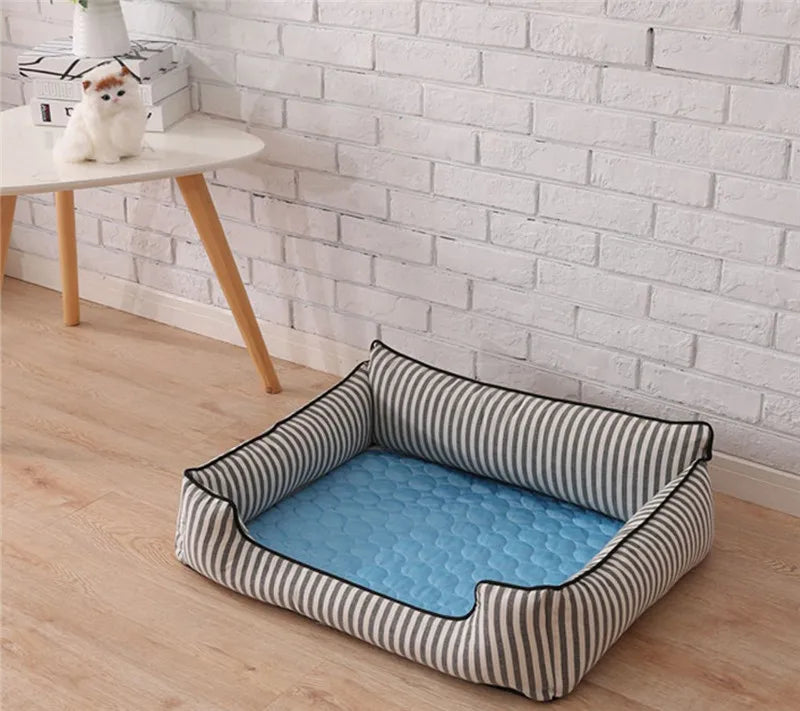 Dog Cooling Mat Summer Breathable Washable Pet Bed Pad for Small Medium Large Dogs Cats Sofa Car