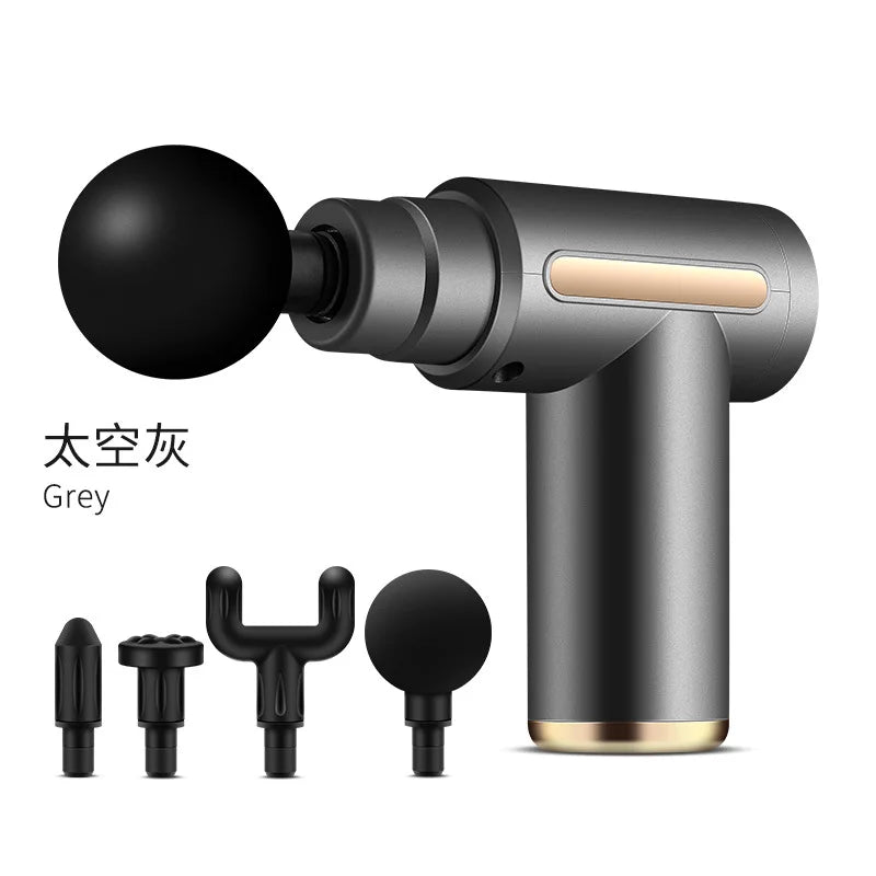 Mini Massage Gun - Upgraded Deep Tissue Pocket Muscle Massager with Smart Pressure Sensor & 4 Heads