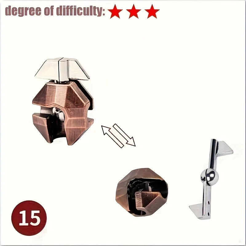 A classic intellectual metal puzzle toy, a difficult educational game toy for Christmas, Thanksgiving and birthday gifts - SUN SHINE STORE