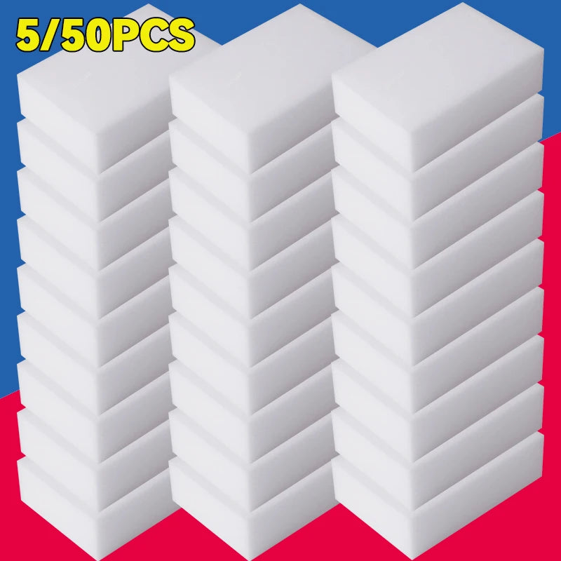 5/50PCS Melamine Sponge Magic Sponge Eraser Melamine Sponge Cleaner Cleaning Sponges for Kitchen Bathroom Cleaning Tools - SUN SHINE STORE