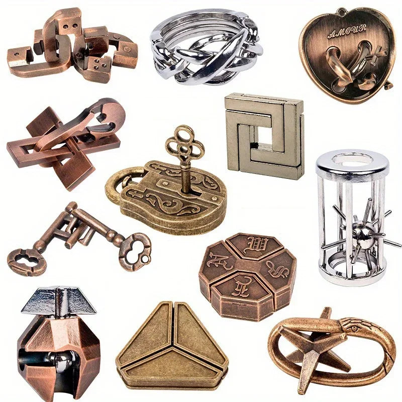 A classic intellectual metal puzzle toy, a difficult educational game toy for Christmas, Thanksgiving and birthday gifts - SUN SHINE STORE