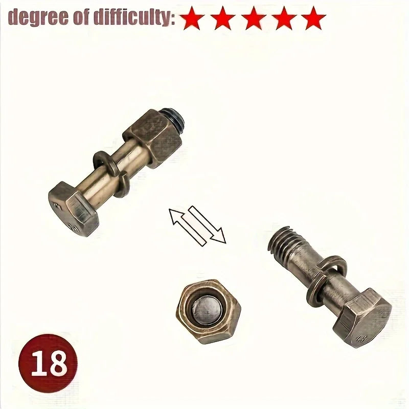 A classic intellectual metal puzzle toy, a difficult educational game toy for Christmas, Thanksgiving and birthday gifts - SUN SHINE STORE