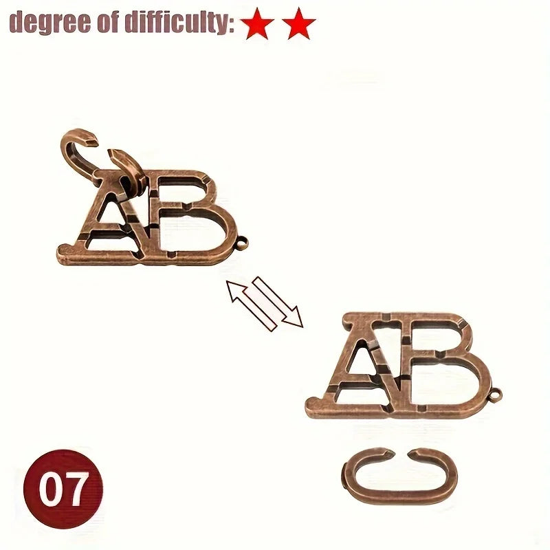 A classic intellectual metal puzzle toy, a difficult educational game toy for Christmas, Thanksgiving and birthday gifts - SUN SHINE STORE