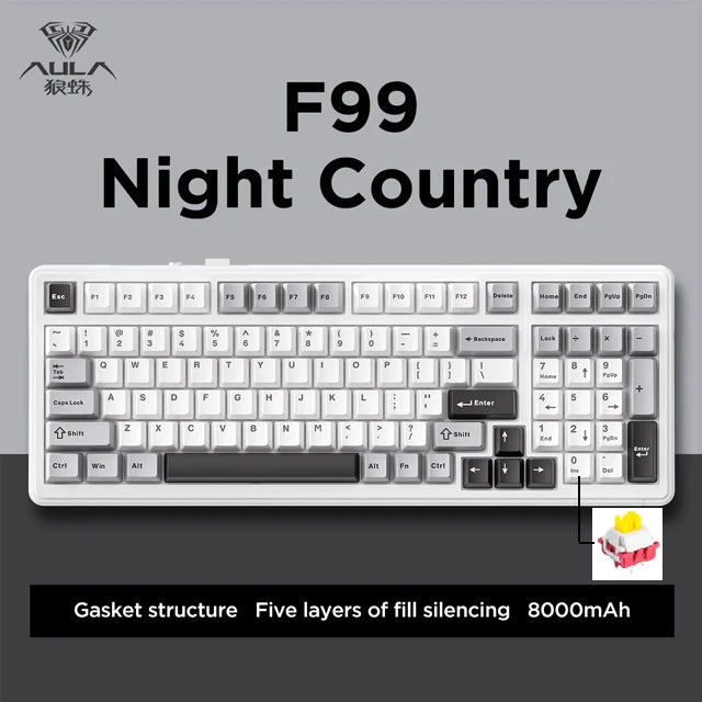 AULA F99 Wireless Mechanical Keyboard 