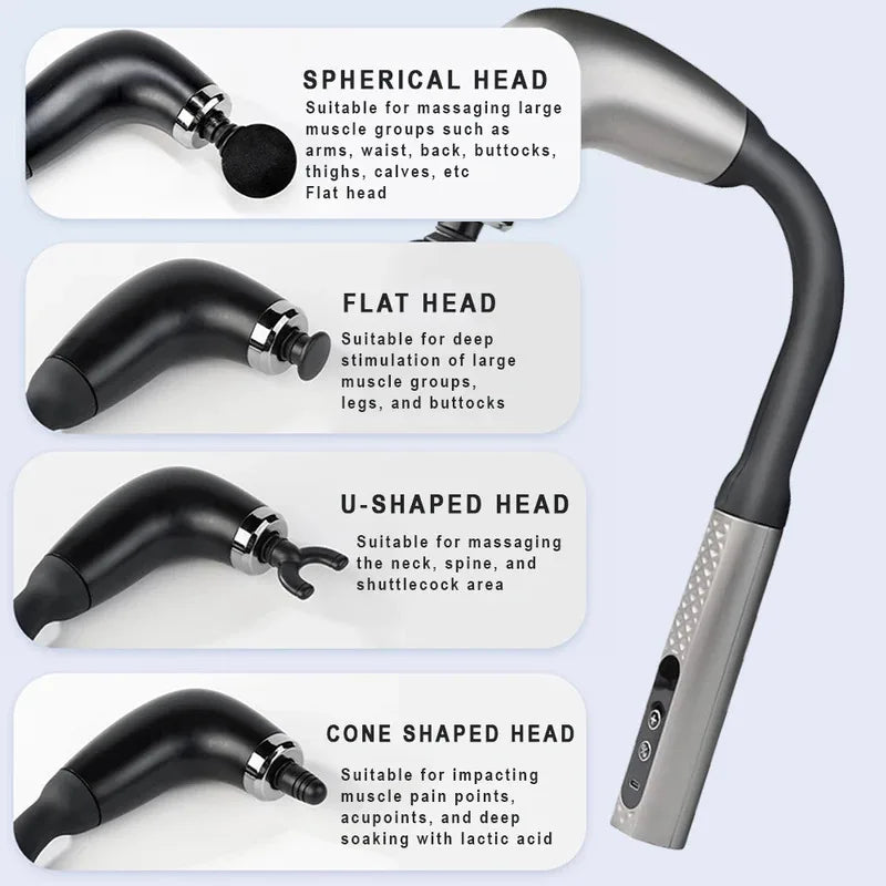 New Smart Fascia Gun Electric Massager Massage Hammer Electric Fascia Gun Home Handheld Hammer Back Artifact Christmas Gift