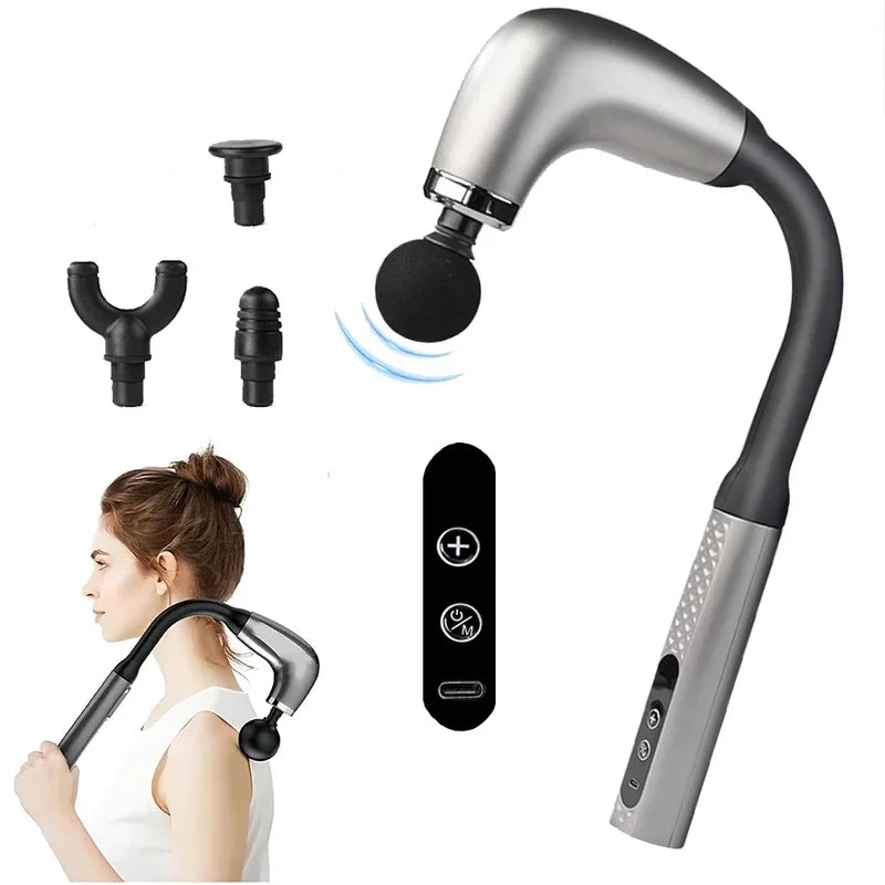 New Smart Fascia Gun Electric Massager Massage Hammer Electric Fascia Gun Home Handheld Hammer Back Artifact Christmas Gift