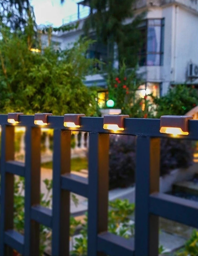 Solar Step Lights - Waterproof Outdoor LED Deck, Stair, Fence & Patio Security Warm Accent Lamps - SUN SHINE STORE